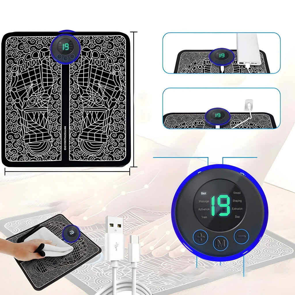 Orbit PediRelief 8-Mode Electric Foot Massager Pad