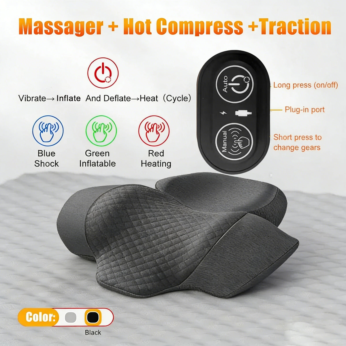 PAQIN Neck & Cervical Relaxation Massager Pillow