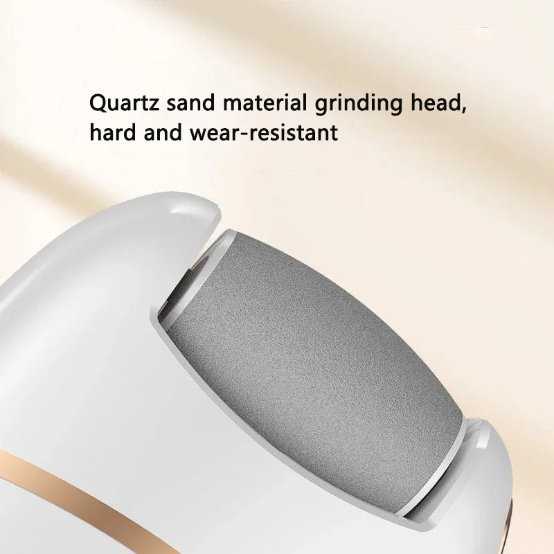Rechargeable Electric Foot Grinder with 2 Roller Heads (