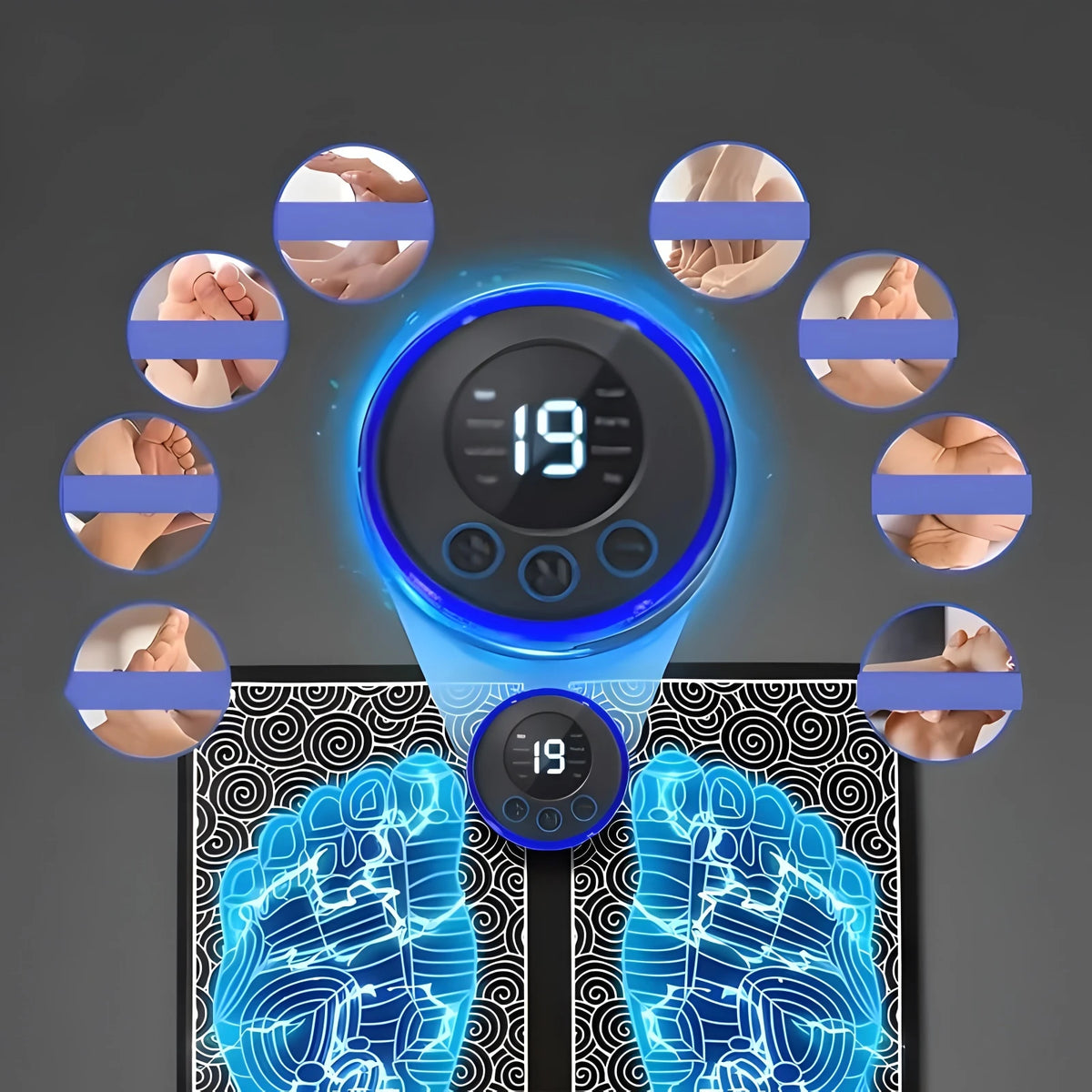 Orbit PediRelief 8-Mode Electric Foot Massager Pad