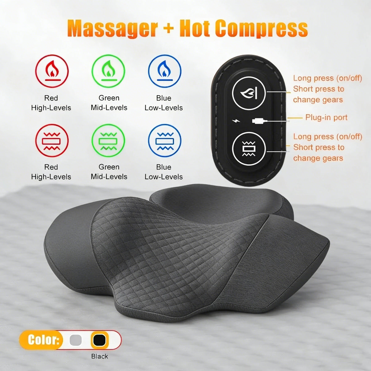 PAQIN Neck & Cervical Relaxation Massager Pillow